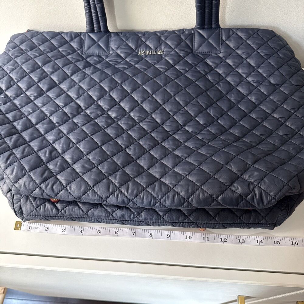 MZ Wallace Navy Metro Tote Deluxe with Strap - Large, Travel Tote - NWOT - Picture 12 of 12